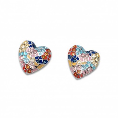 PENDIENTES GAUDI HEART PIN RODIO MULTI